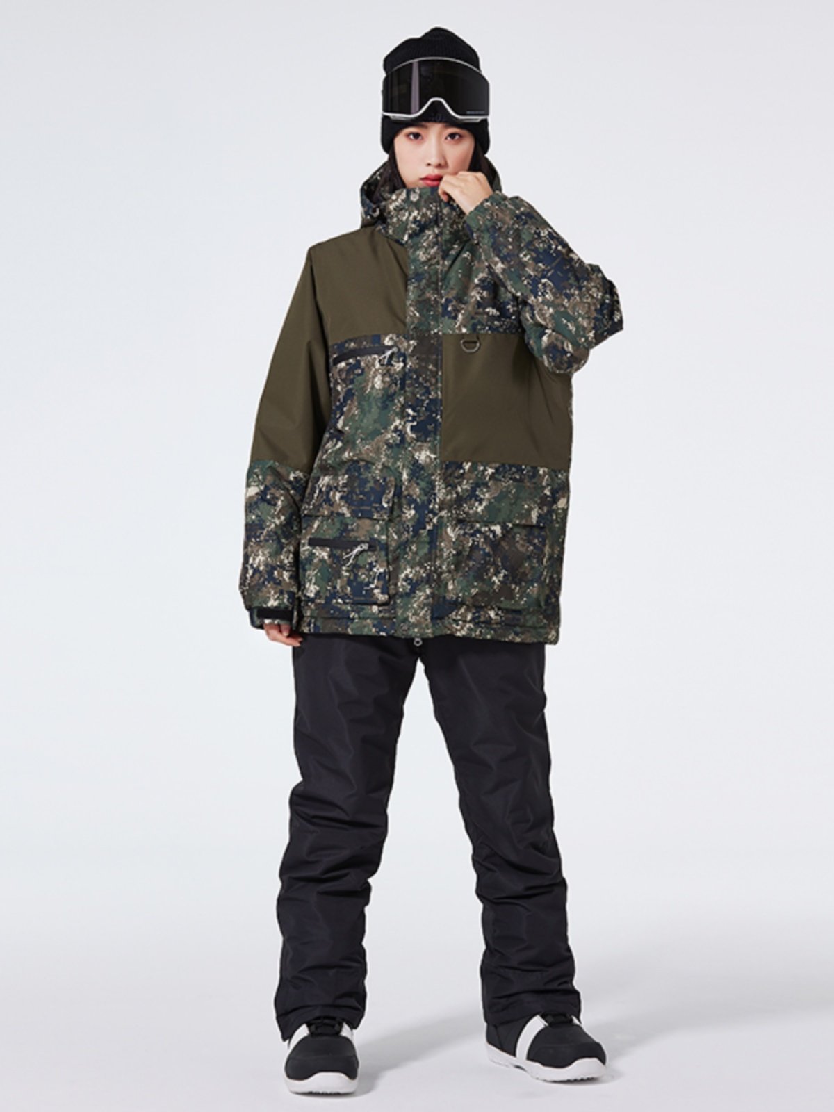 Ski-suits for men and women, two-boards for the winter air and water-proof and air-heating ski pants