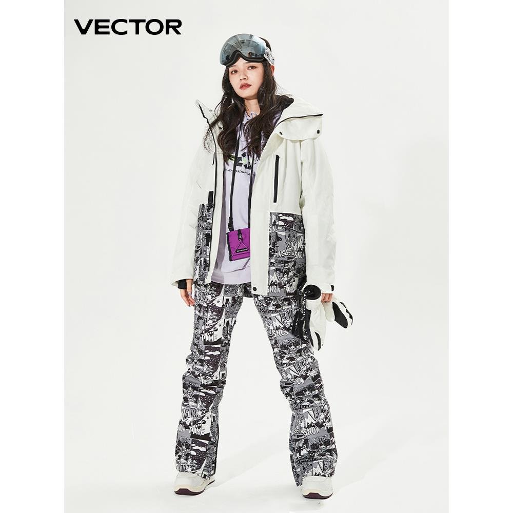 VECTOR PLAYS A SKI SUIT FOR WOMEN IN SKI JACKETS WITH WIND-PROOF SLABS AND SKI PANTS