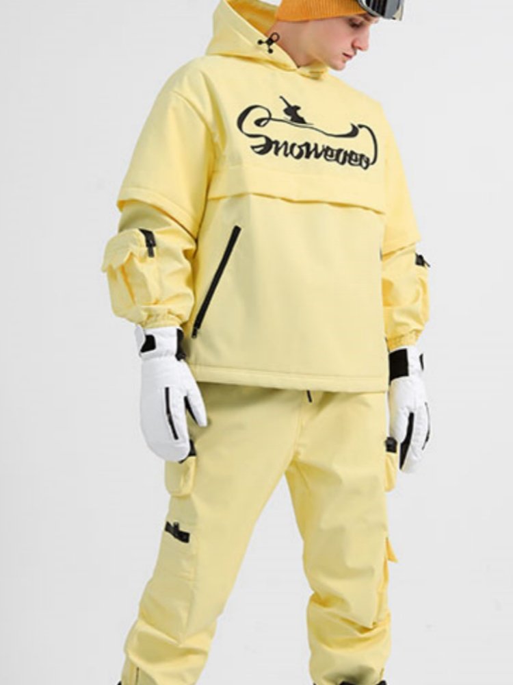 Picking up a leak, a ski jacket, a waterproof, windproof man and woman, one-on-one, two-skinned, winter ski