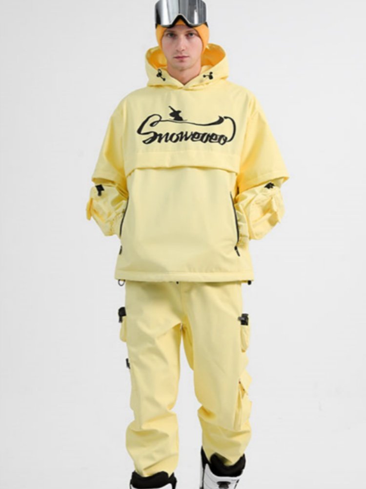 Picking up a leak, a ski jacket, a waterproof, windproof man and woman, one-on-one, two-skinned, winter ski
