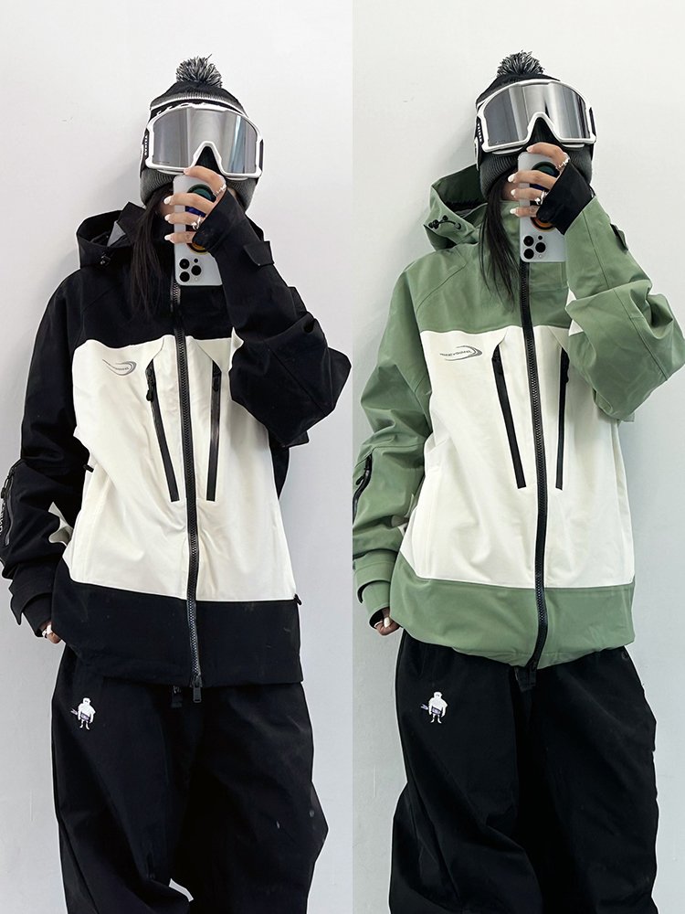 Johnsnow single-board ski suit, double-skinned waterproof, windproof, United States-heated jacket winter
