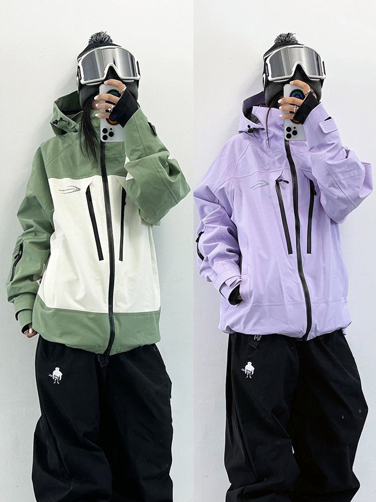Johnsnow single-board ski suit, double-skinned waterproof, windproof, United States-heated jacket winter