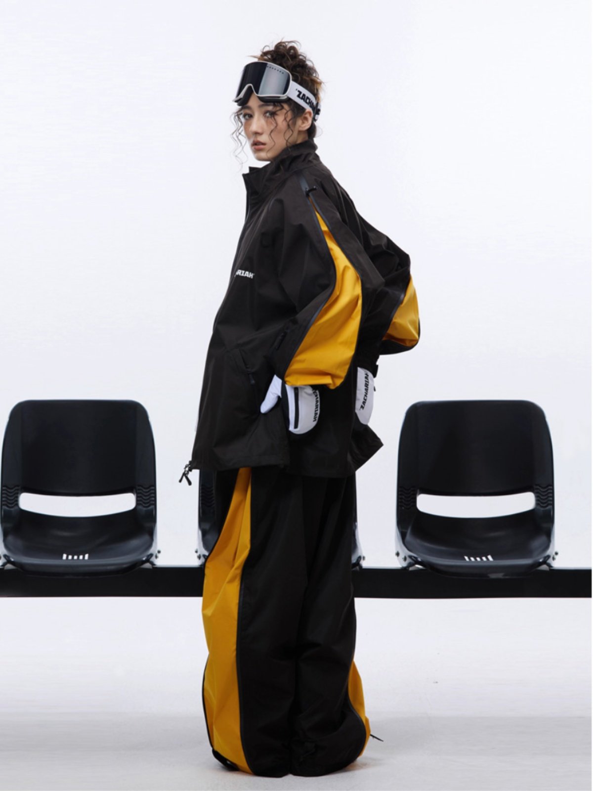 ZACHARIAH (BLACKBERRY) NEW SKI SUIT FOR WOMEN WITH ONE-BOARD DOUBLE-BOARD SKI SUIT