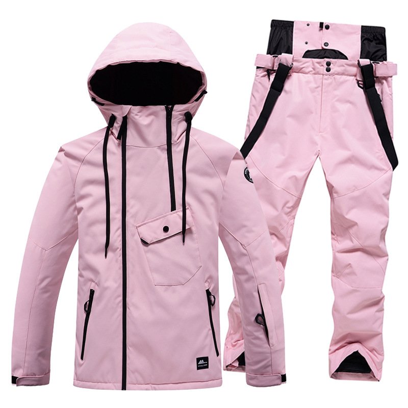 Skisuits for women, wind and water, and men, skiing with a single-board, double-board, outdoor winter couple suit