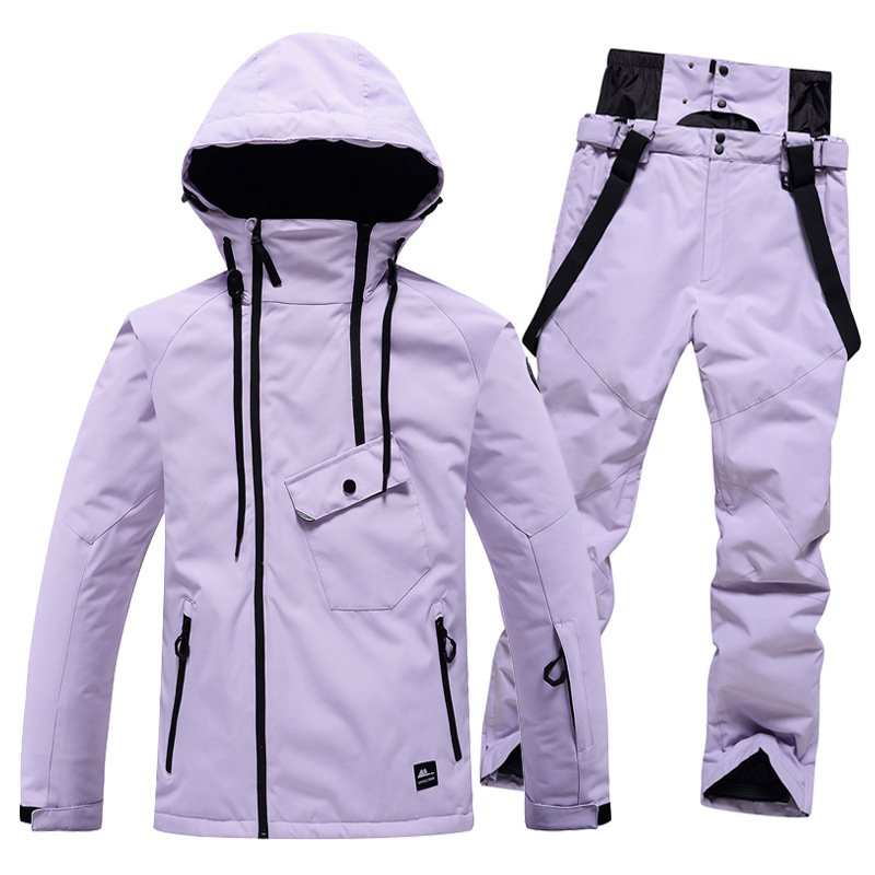 Skisuits for women, wind and water, and men, skiing with a single-board, double-board, outdoor winter couple suit