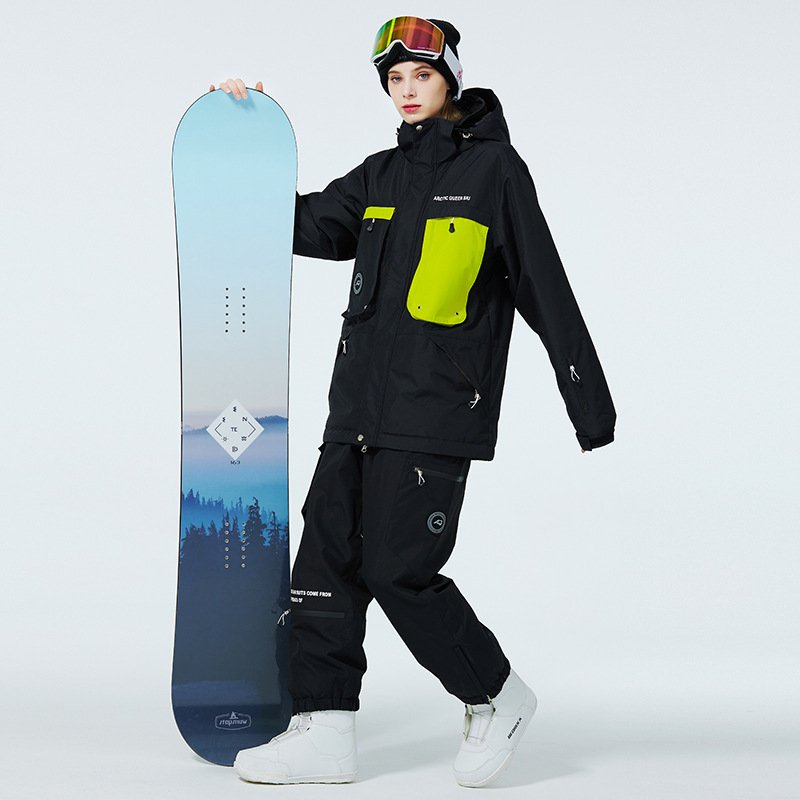 Flying ski hoodie with a single-skinned, double-skinned ski hoodie, wind-proof ski suit suit suit