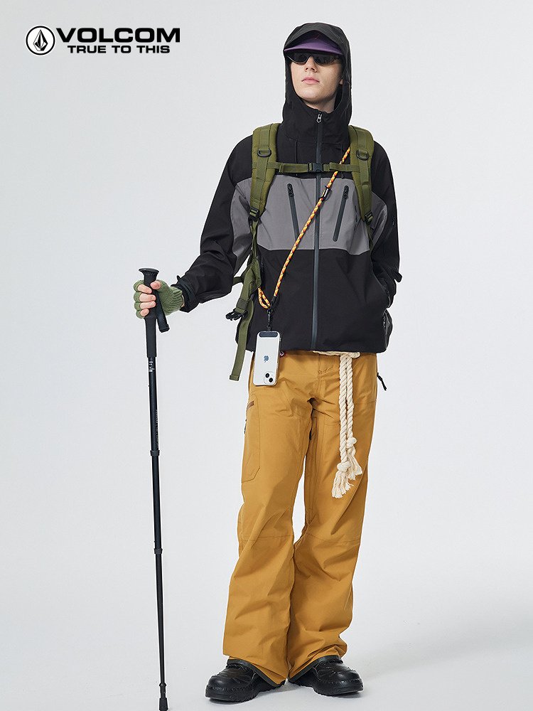 VOLCOM DIAMOND OUTDOOR SCRAMBER SCRAMBLING SCRAMBLING, MEN AND WOMEN'S WINDPROOF AND WATERPROOF JACKET