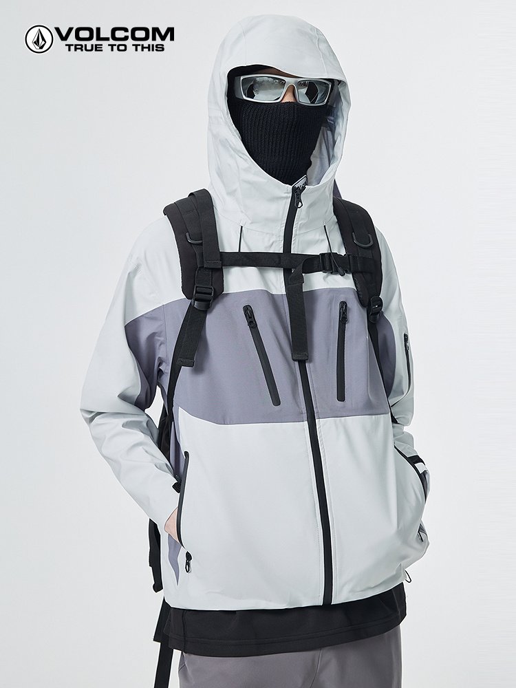 VOLCOM DIAMOND OUTDOOR SCRAMBER SCRAMBLING SCRAMBLING, MEN AND WOMEN'S WINDPROOF AND WATERPROOF JACKET