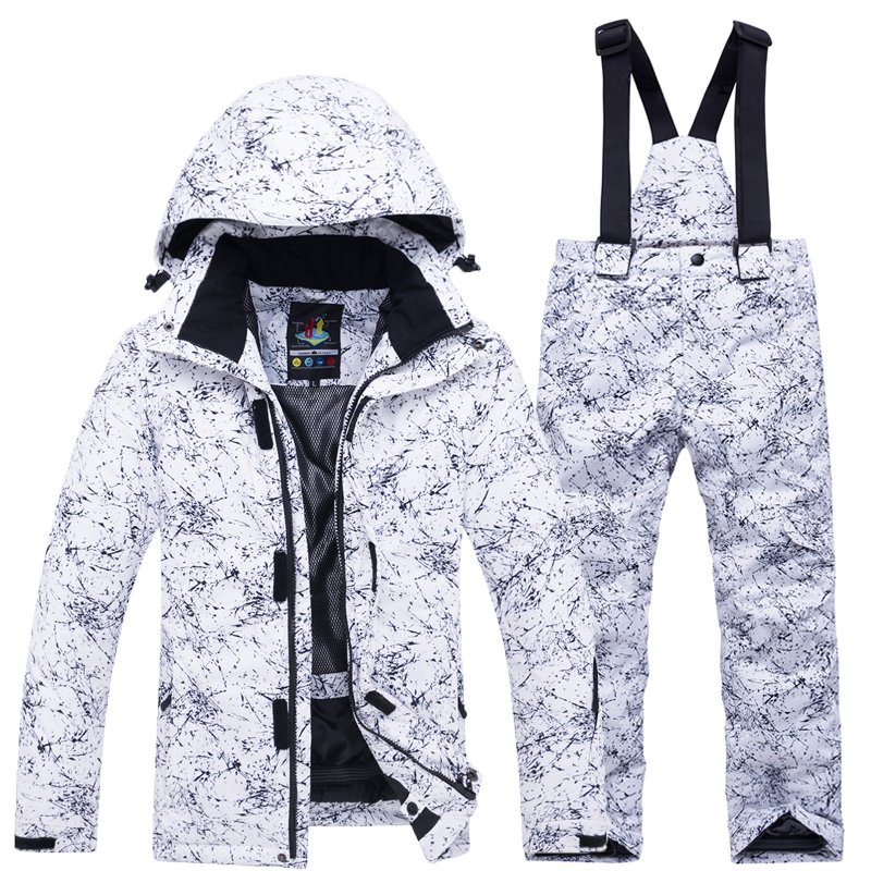 Skisuits for children, boys and girls, with wind-proof, water-proof and thick, two-board ski pants