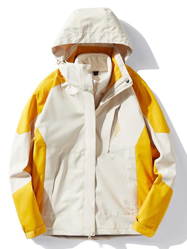 A man and woman in an assault suit, three times a fall and a winter, can take off their coats, a little wind-proof, 2024 new mountain clothes