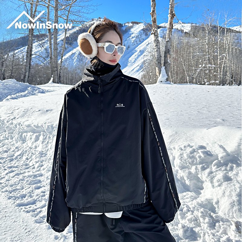 nowinsnow ski suit with black retrospect skating and waterproof skating suit