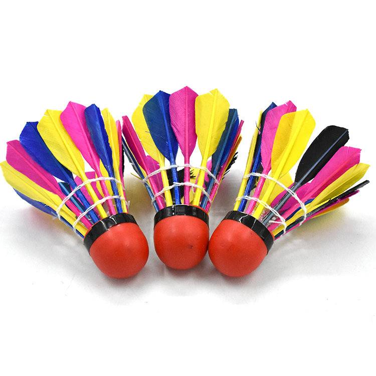 Hangya red leather colored badminton badminton windproof wind resistance amateur training entertainment badminton rubber head and badminton badminton