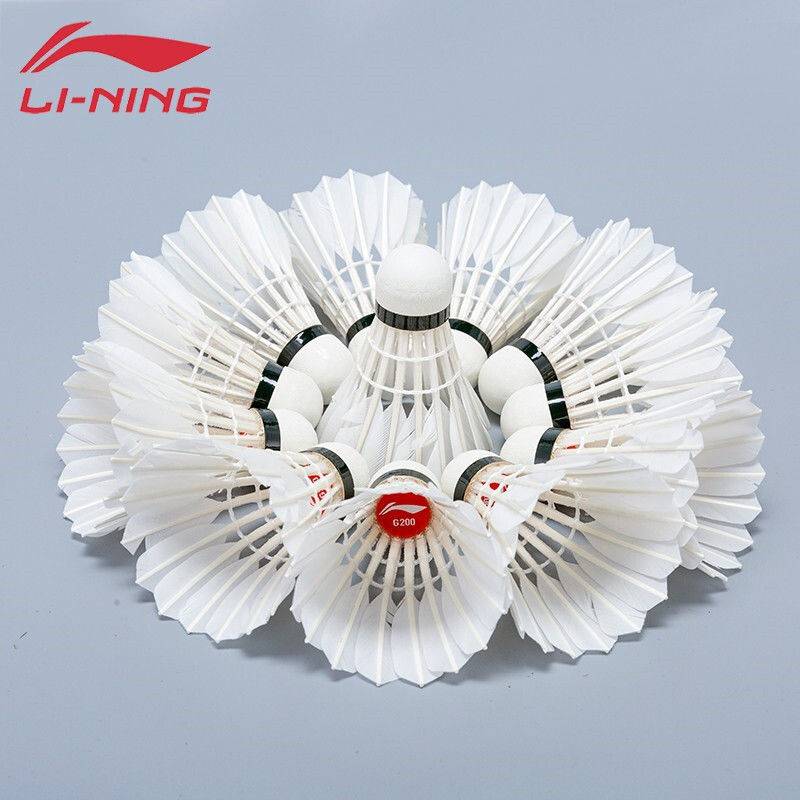 Li Ning Badminton Goose Flower Training Professional Competition Speed Ball Super Playing Flight Flight Windproof indoor and outdoor G600