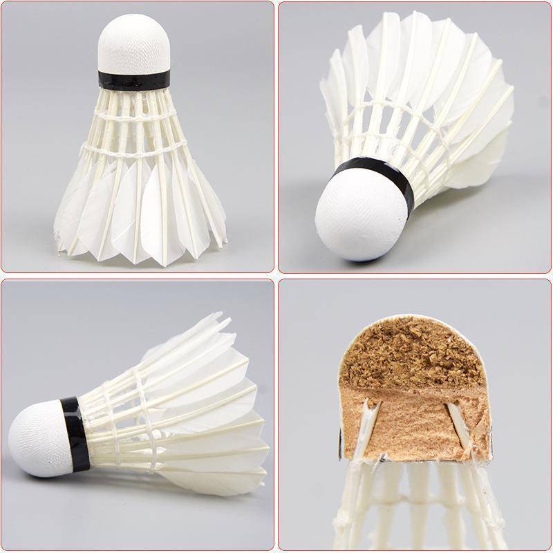 Boka badminton genuine king goose feathers are not easy to break indoor outdoor training, 6 are installed with 12 installations