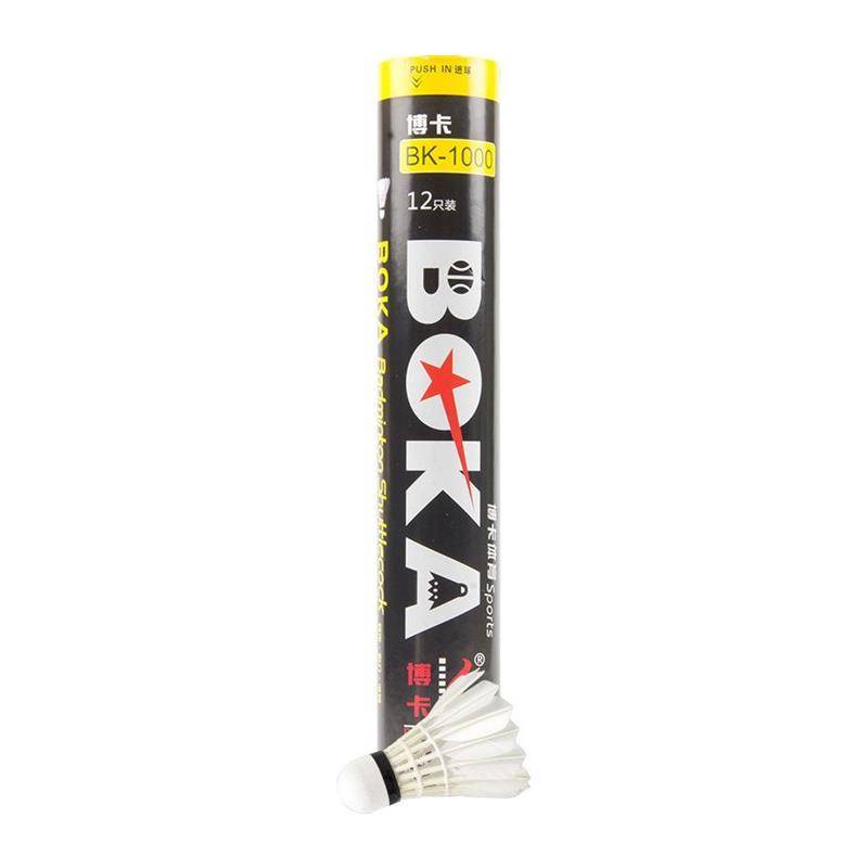 Boka badminton genuine king goose feathers are not easy to break indoor outdoor training, 6 are installed with 12 installations
