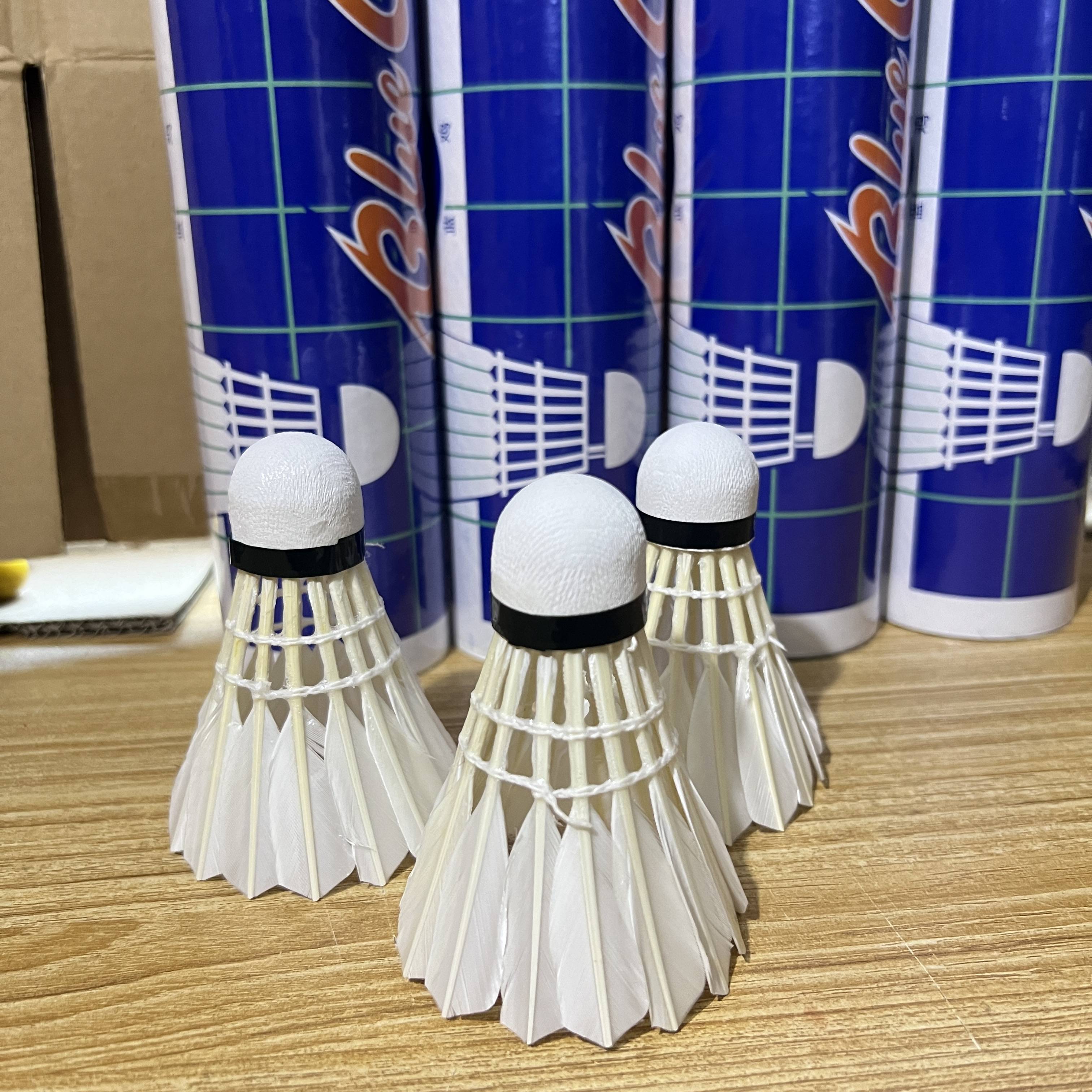 Blue chicken badminton, 12 pedestals for school kids to learn about windproof entertainment outside the goose fur room