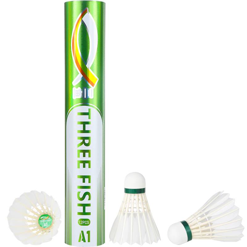 Genuine 12 packed badminton goose feather balls stabilize and play the royal indoor outdoor training game.
