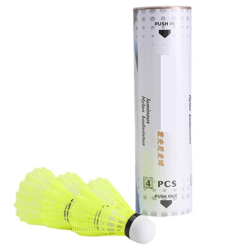 Night -light badminton long -luminous LED nylon material resistance high elastic anti -high wind can control switch barrels