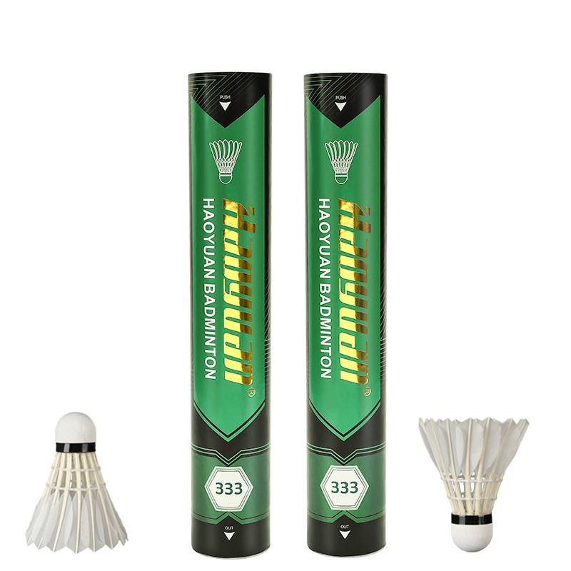 Haoyuan 12 installation training entertainment goose feather badminton table fiber cork head is not easy to rot