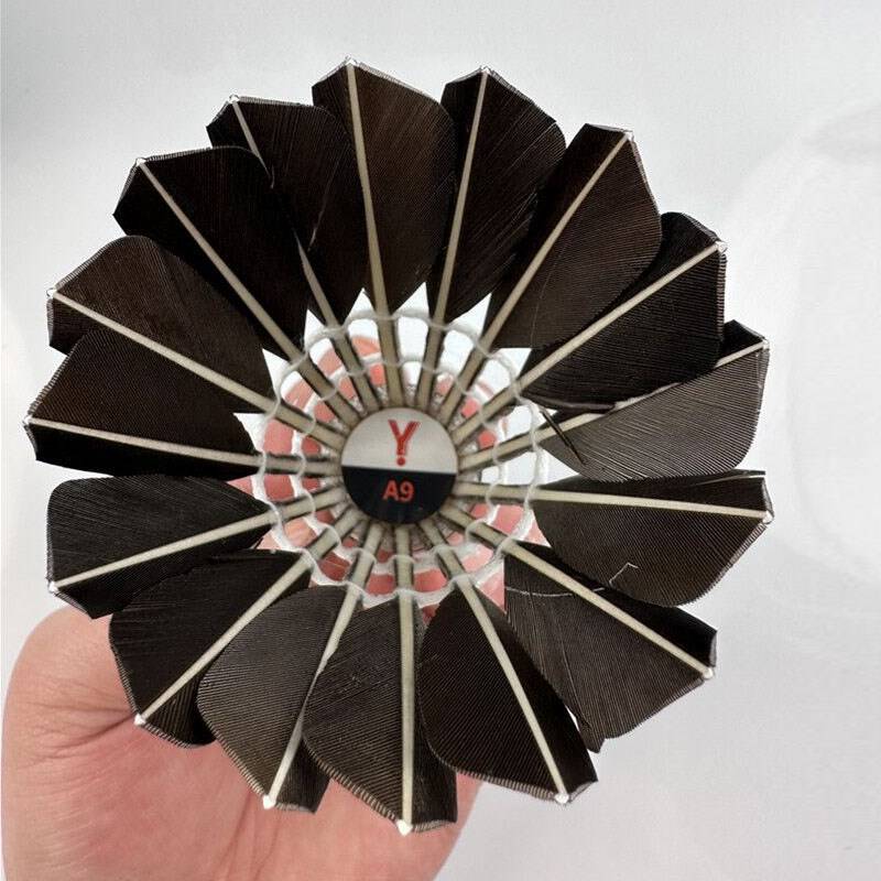 Badminton 12D is only equipped with durability and easy to break the black goose feather outdoor game training.