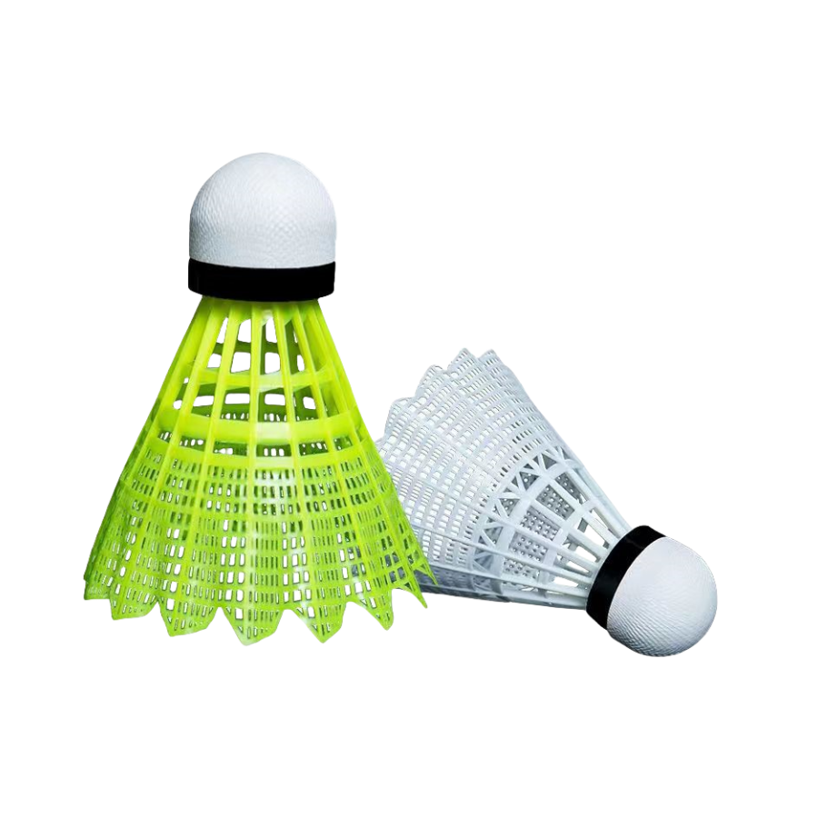Plastic badminton 12 loaded yellow and white nylon balls 6 installed indoor and outdoor students are not easy to break