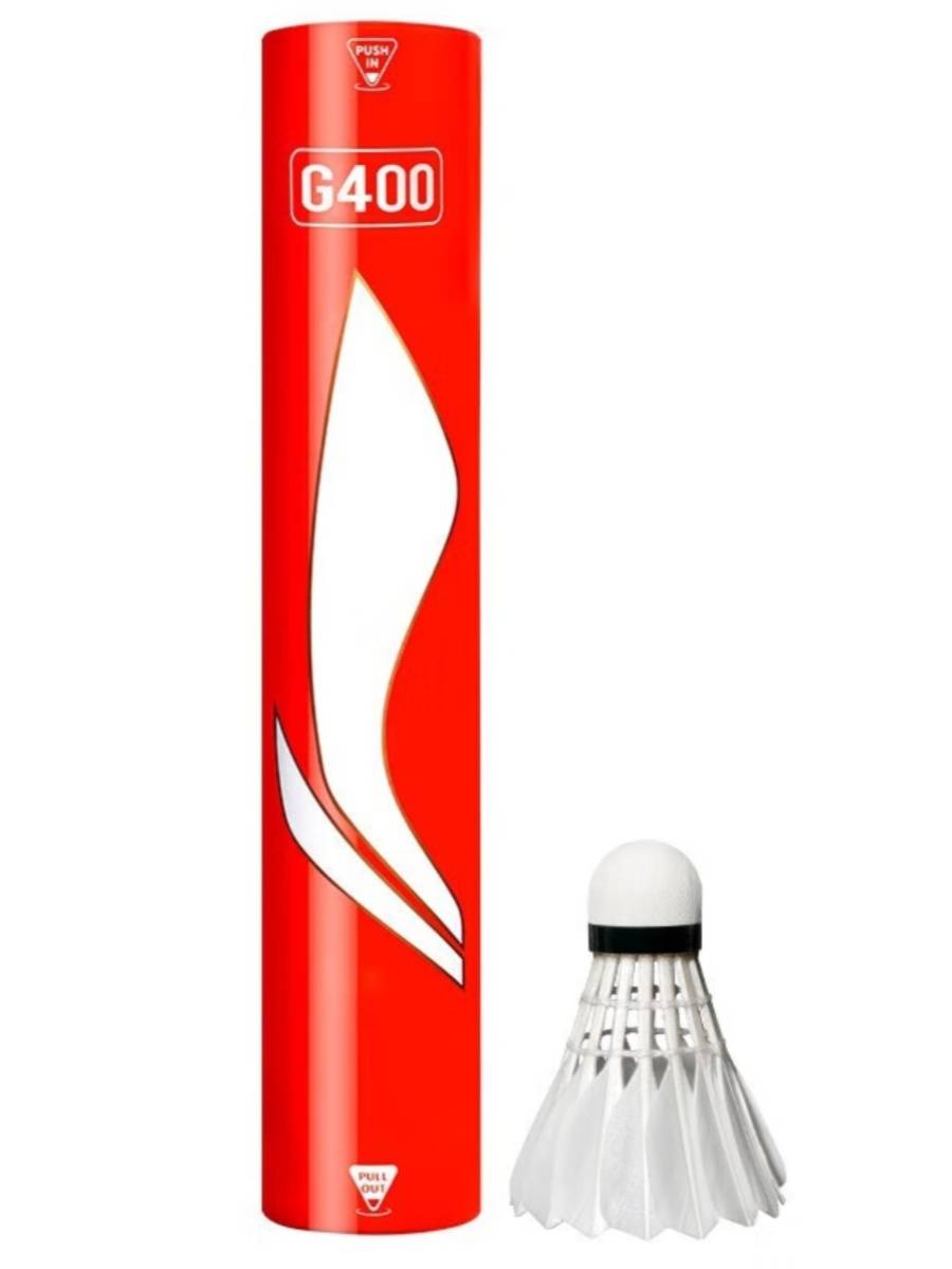 Genuine Li Ning G400 Badminton Flying Stable and Patterning Goose Fool Basis Professional Training Competition 12 Pack