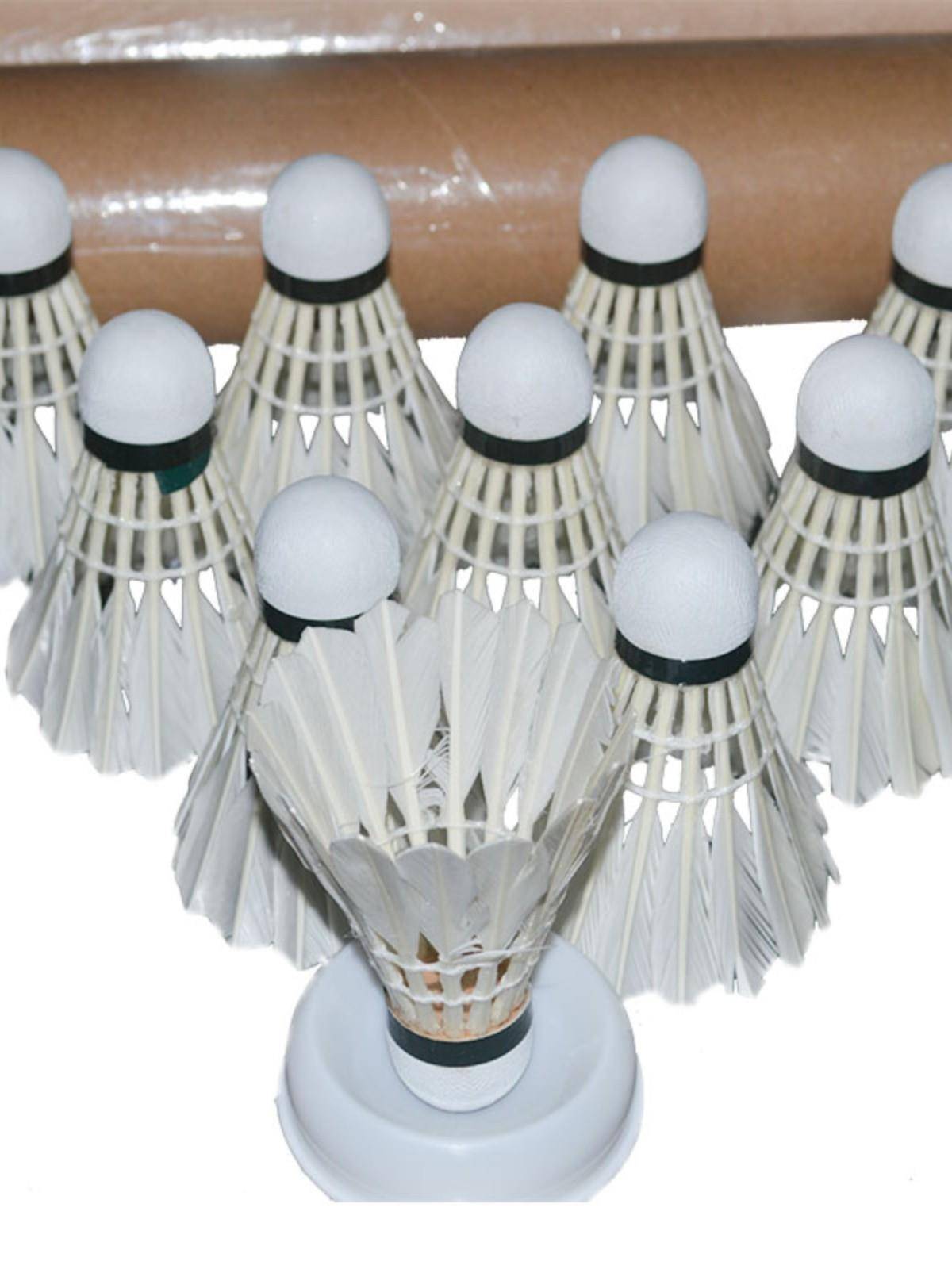 Bidding badminton full round goose hair stabilization and play amateur training ball training ball training ball 12