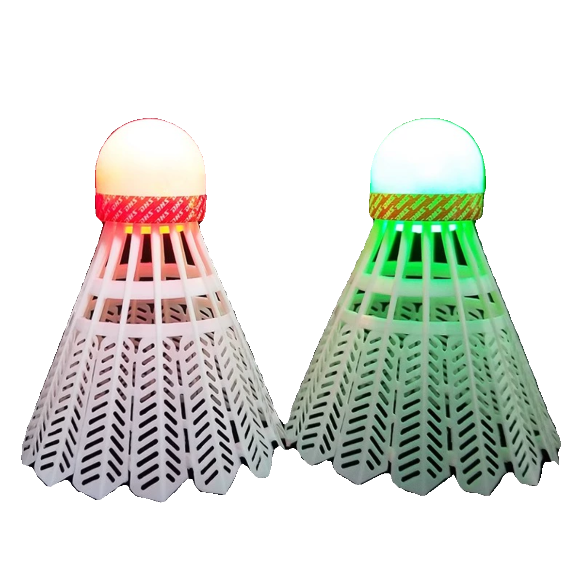 Red Shuangxi Laughing Plastic Badminton Outdoor Night Exterior Fluorescence and Fighting, Not easy to rot luminous nylon badminton