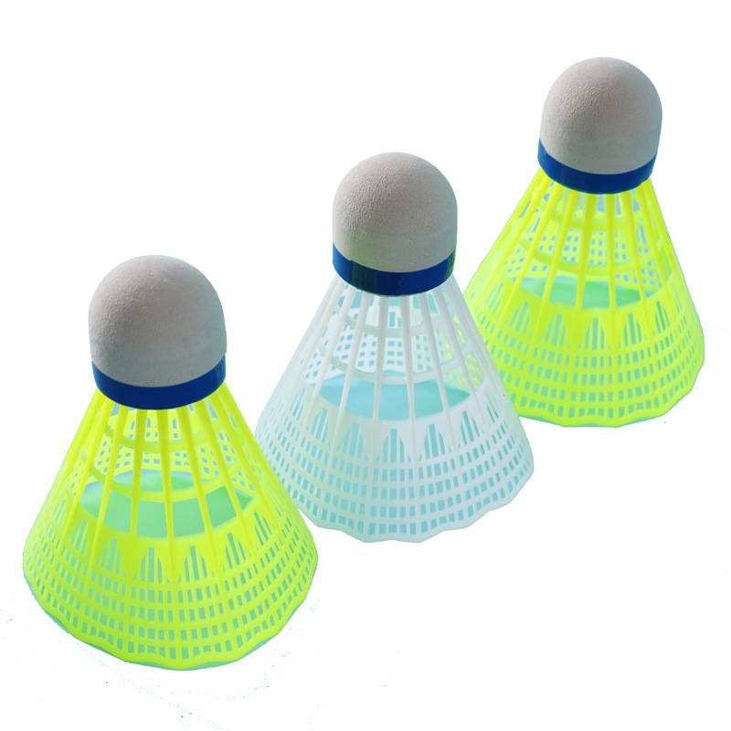 Plastic badminton 12 loaded yellow and white nylon balls 6 stable flight indoor and outdoor is not easy to smash multi -color