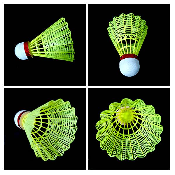 2 tube -loaded Nylon ball 120 badminton play king training ball outdoor windproof yellow and white random delivery