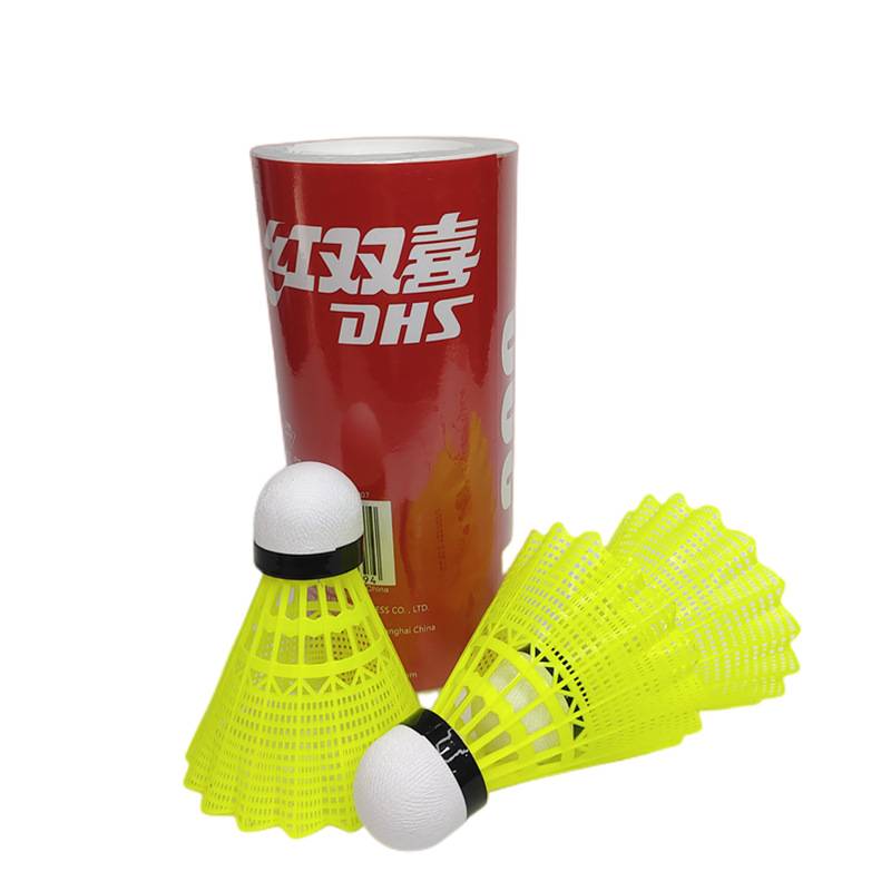 Red Double Hi DHS Nylon Ball 3 Plasma W-300 Plastic Plastic Training Badminton Yellow 6 Pack W-600
