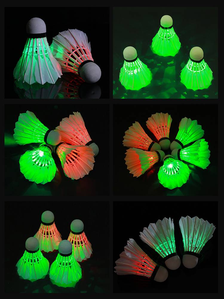 Night -light glowing badminton ball, windproof, super resistance, no goose hair, outdoor fluorescence, plastic nylon ball