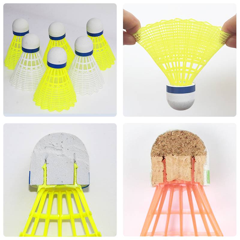 Two Plastic Badminton 12 installed orange -yellow pink white nylon balls 6 installed indoor and outdoor is not easy to crack