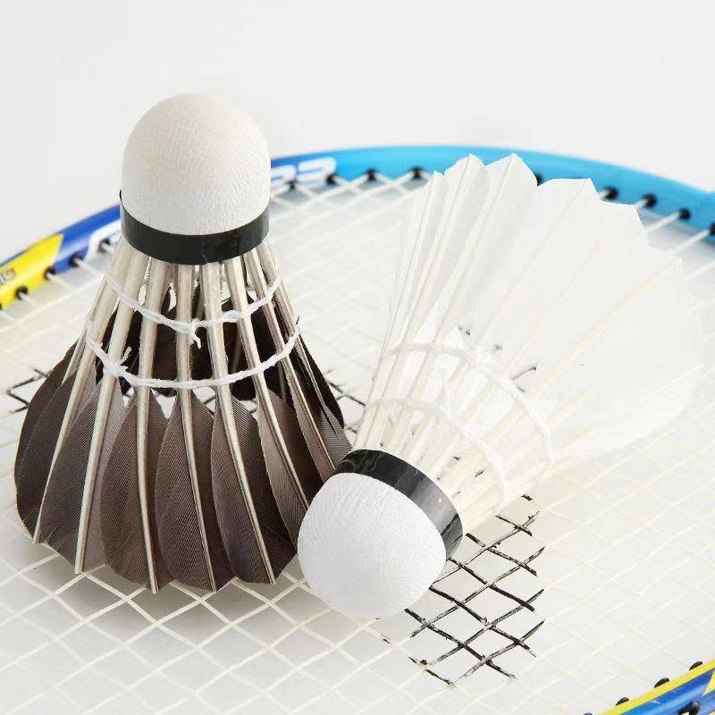 Badminton 12 pretend to play genuine products is not easy to break the goose feather indoor outdoor game windproof training 6