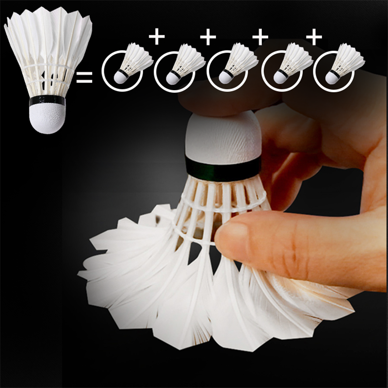 Luo Wei Badminton 12 is equipped with 6 installations and fighting badminton black white outdoor learning training ball