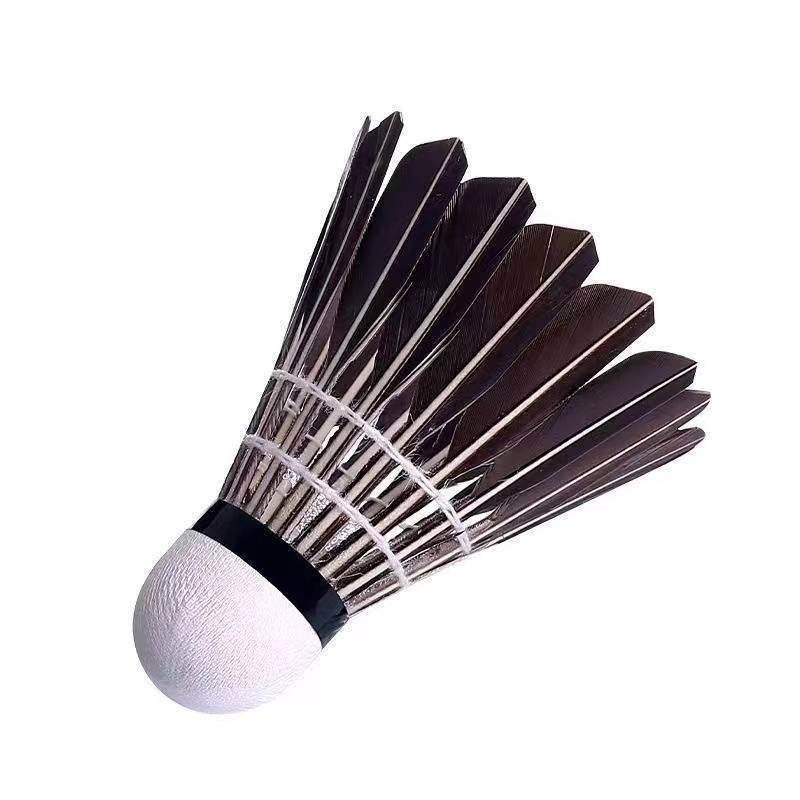 Badminton -resistant goose fur outdoor competition Student entertainment windproof training black duck hair outdoor genuine promotion