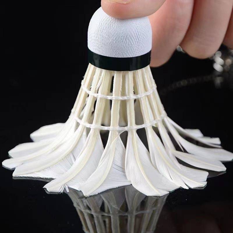 Badminton 12 pretend to play genuine products is not easy to break the goose feather indoor outdoor game windproof training 6