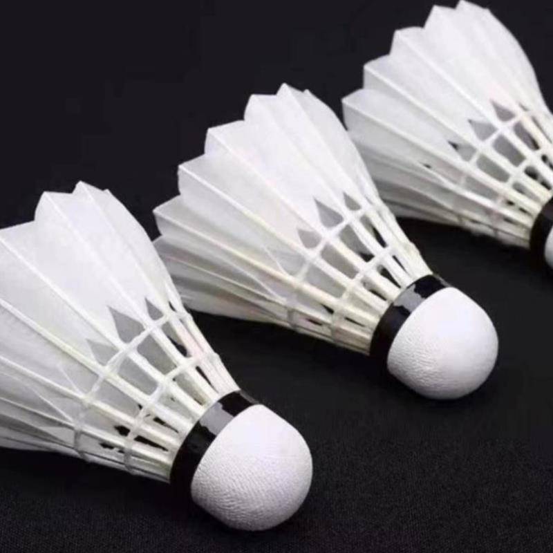 New badminton goose feather ball 6/12 windproof training can not fight bad singles badminton set