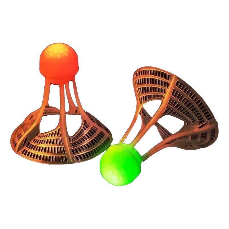 Glowing badminton ball outdoor windproof high elastic plastic glue training ball