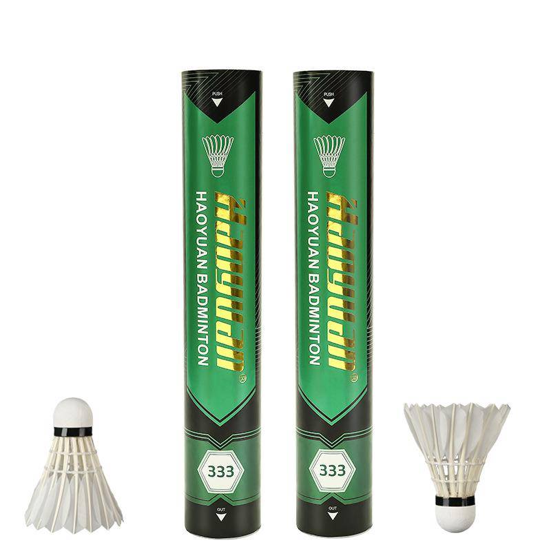 Haoyuan 12 installation training entertainment goose feather badminton table fiber cork head is not easy to rot