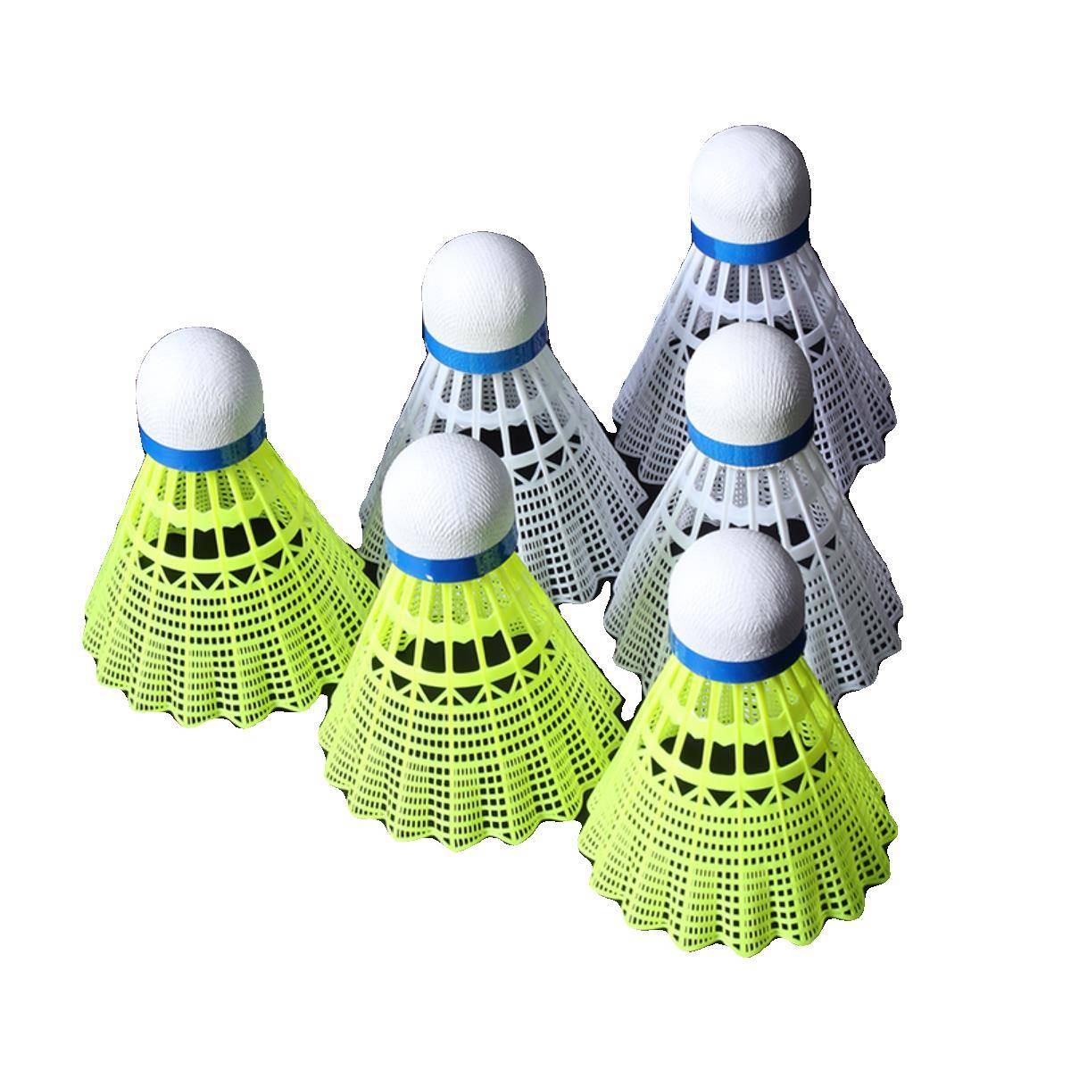 Badminton nylon plastic bubble table fiber head is not easy to break durable indoor and outdoor windproof 6 balls