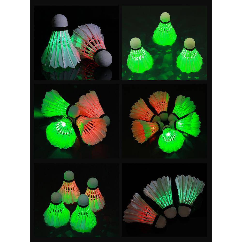 Night -light badminton goose feather windproof wind -resistant indoor and outward training nylon plastic night fluorescence light light light badminton badminton badminton badminton