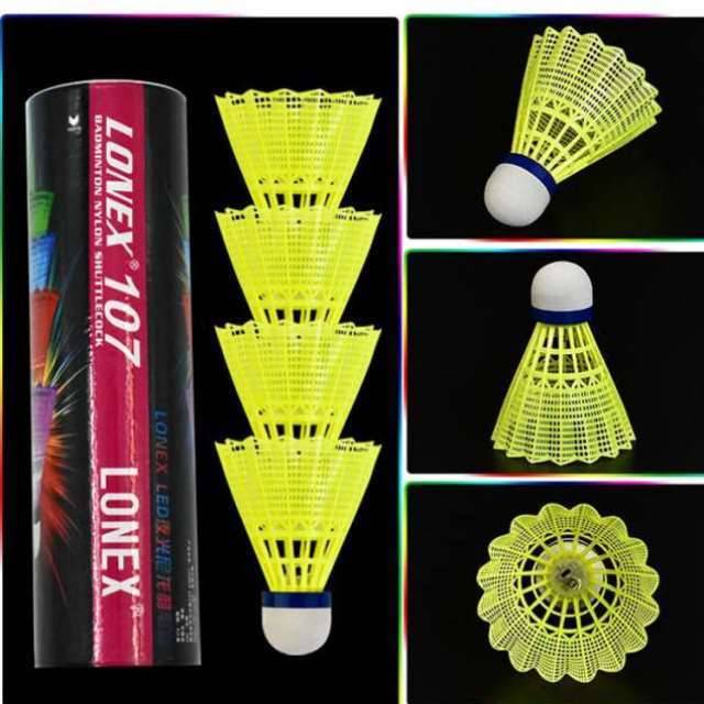 Game training Night durable fluorescent badminton professional badminton windproof and light -wrapped night light ball ball night
