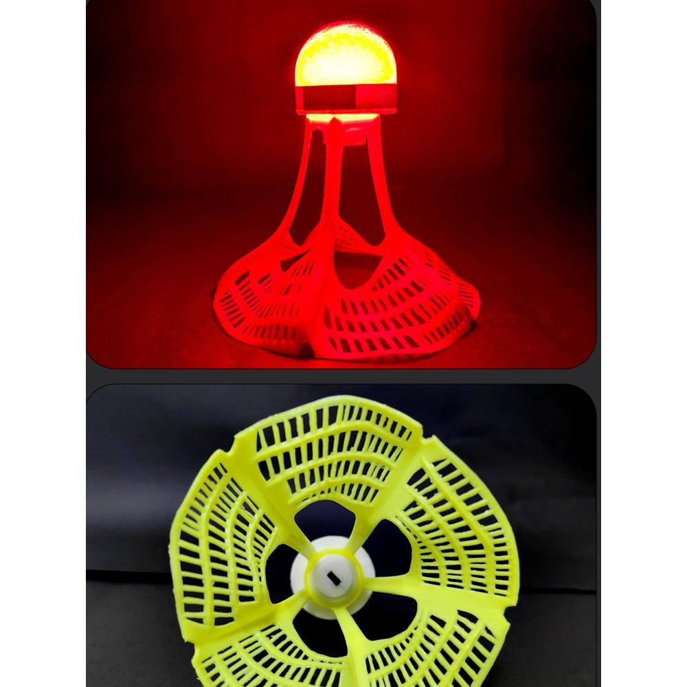 Ball's hair light badminton ball windproof luminous nylon ball with lights and night with fluorescent hair bright night play glitter