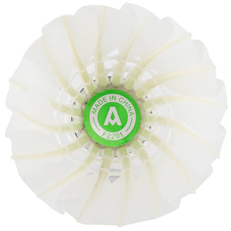 Deel Anginet F2201 Badminton White Goose Hair Badfish Fiber Ball (6/Tube)