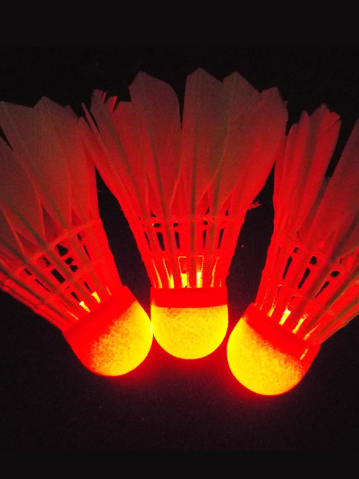 Ball hair light badminton spring steel wire switch resistant head translucent green light durable red bright luminous