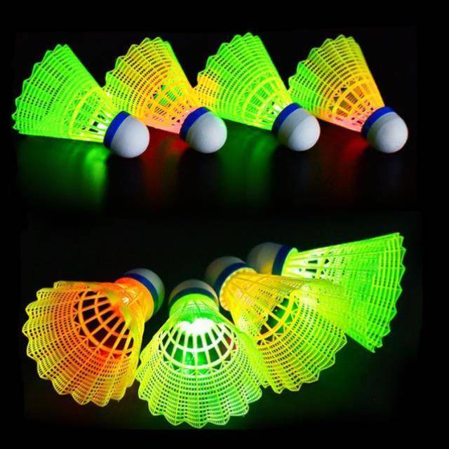 fluorescent ball resistance to wind. Nightlight protection, badminton