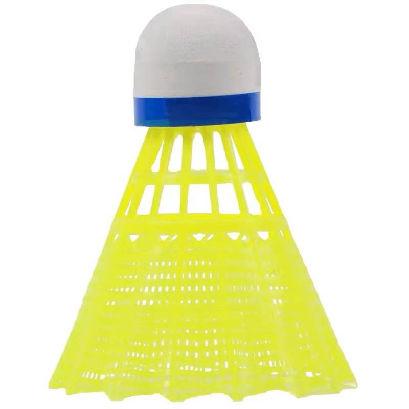 Plastic badminton 12 loaded yellow and white nylon ball 6 indoor and outdoor students are not easy to break outdoors