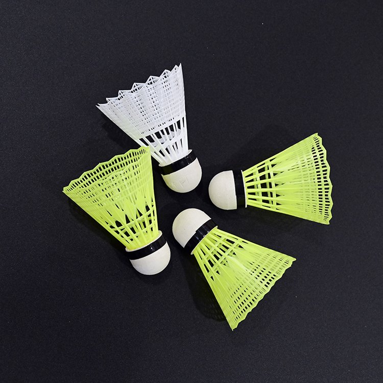 12-Pack Wholesale Factory yellow white leaf Cheap Plastic outdoor badminton shuttlecock