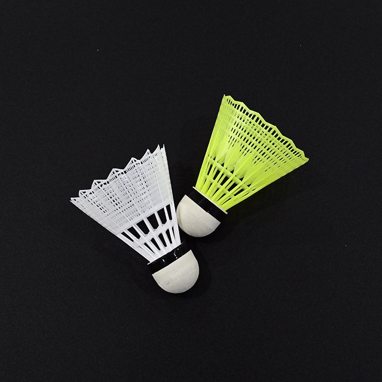12-Pack Wholesale Factory yellow white leaf Cheap Plastic outdoor badminton shuttlecock